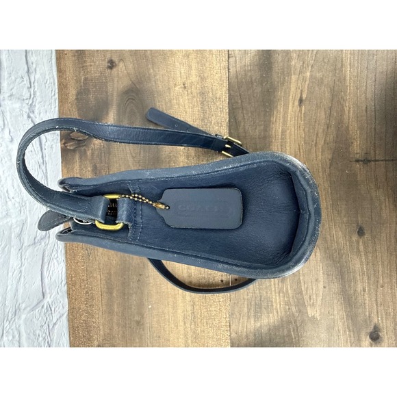 Vintage Coach Navy Blue Legacy Leather Crossbody Bag Timeless Classic Minimalist - Picture 15 of 16